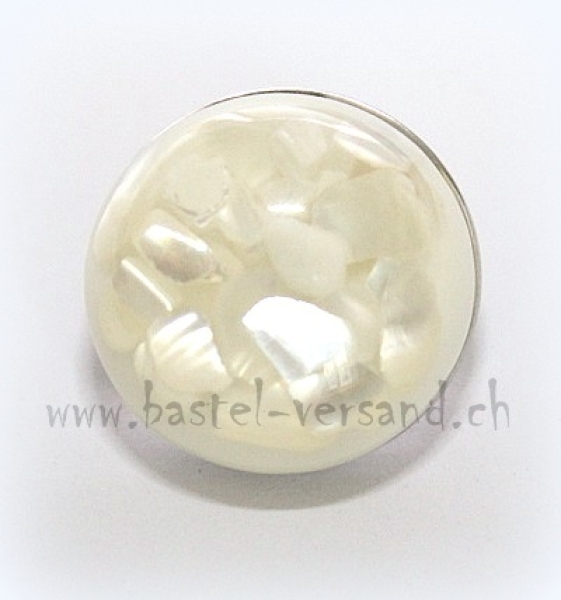 Click Button 18mm Muschel weiss