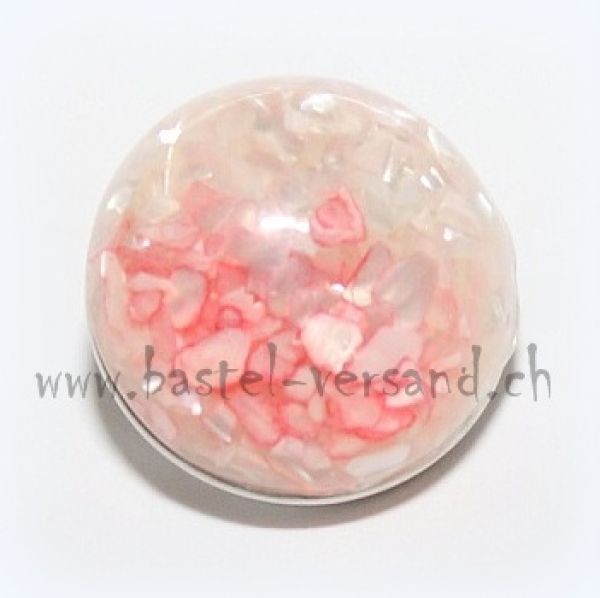 Click Button 18mm Muschel rosa