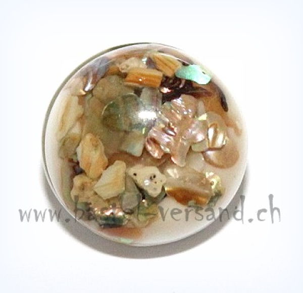Click Button 18mm Muschel natur