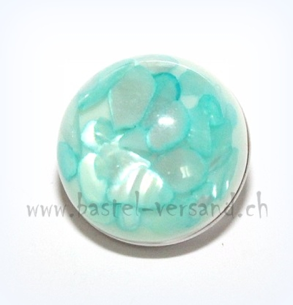 Click Button 18mm Muschel türkis