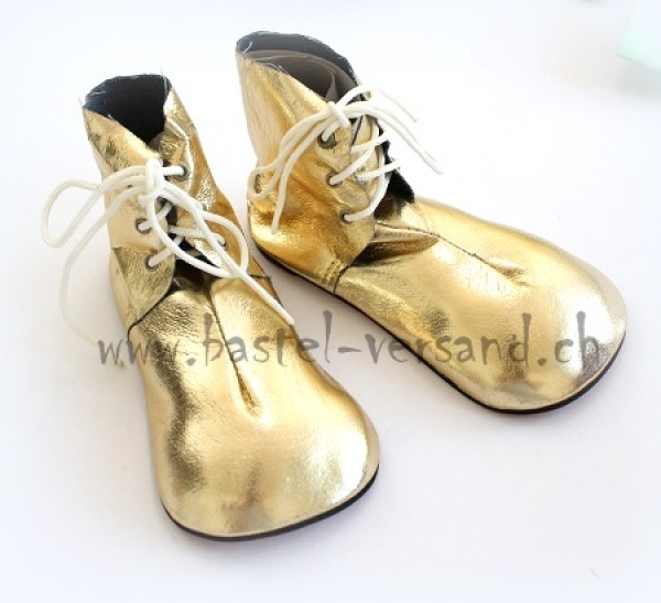 Clownschuh Kunstleder gold