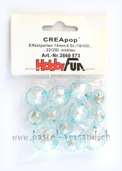 CreaPop Effektperlen eisblau