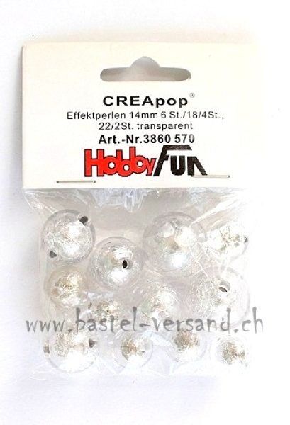 CreaPop Effektperlen transparent