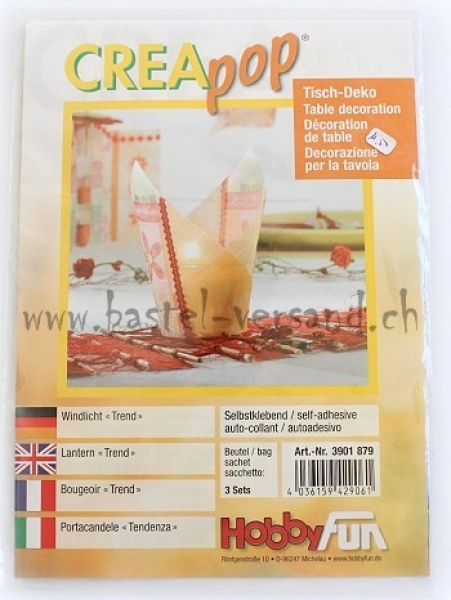 CreaPop Windlicht "Trend" (3Stk.)