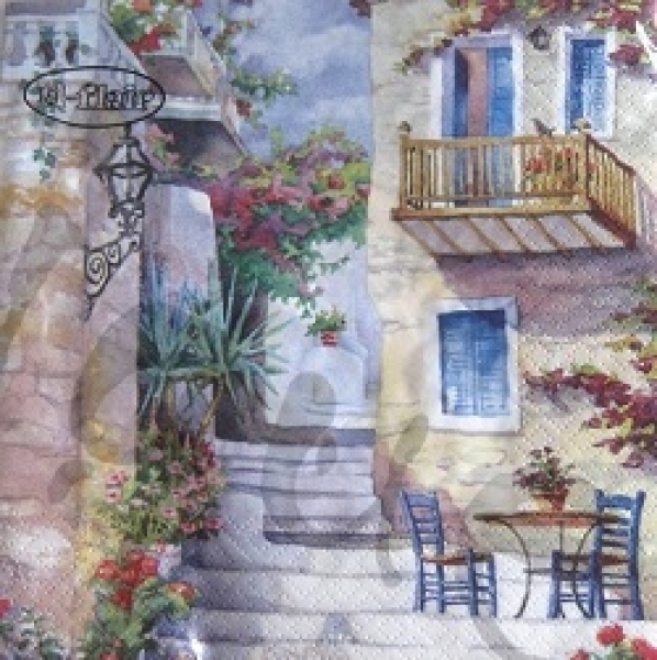 Serviette basking in summer's sun