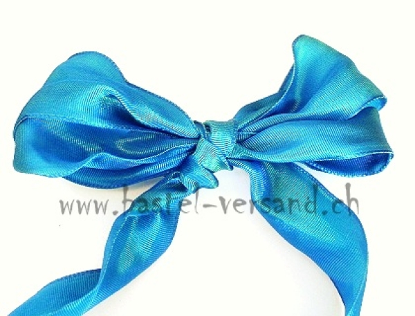 Dekoband 4cm blau-grün