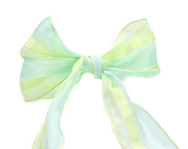 Dekoband 4cm Streifen grün