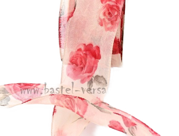 Dekoband 5cm Rosen