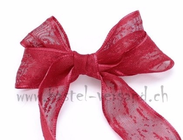 Dekoband 4cm Flammen dunkelrot