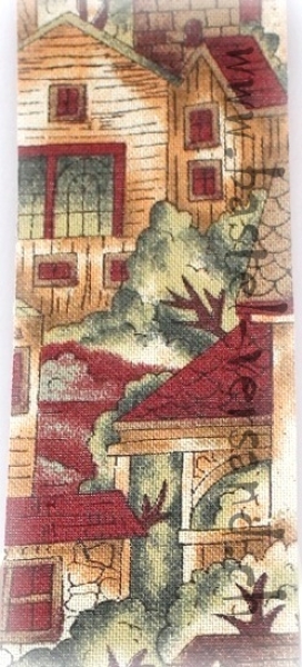 Dekoband 3,4cm Häuser