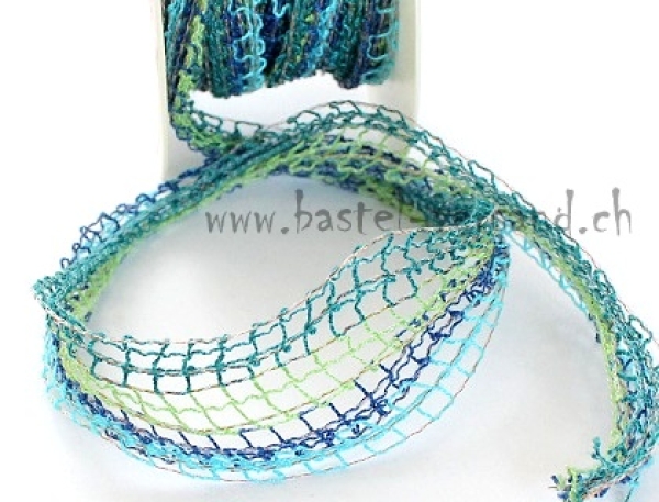 Dekoband "Netz" blau