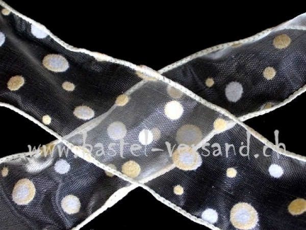 Dekoband 4cm Punkte gelb