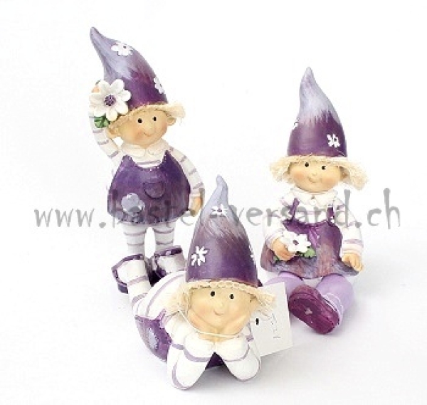 Deko Kinder lila (3Stk.)