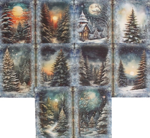 Designpapier Winterlandschaft