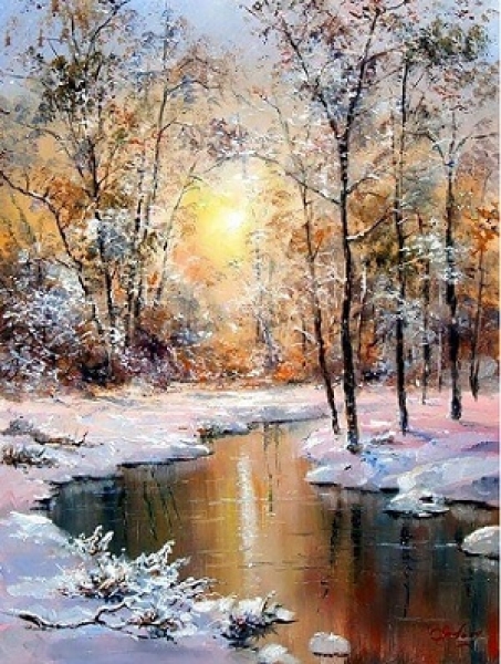 Diamond Painting Winterlandschaft
