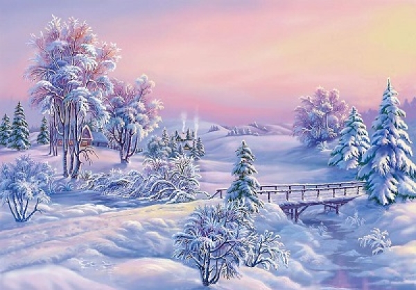 Diamond Painting Winterlandschaft