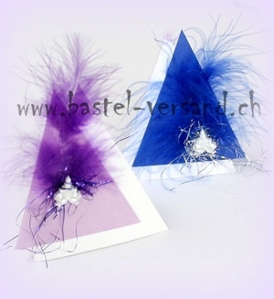 Dreiecktischkarte weiss