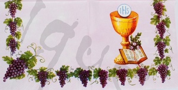 Serviette kelch rosa