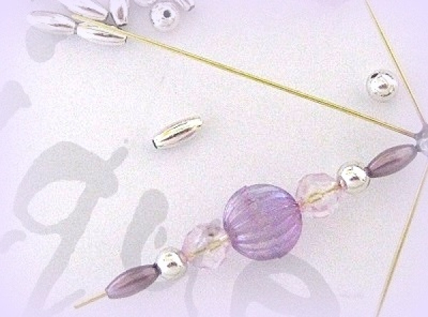 Bastelpackung Perlenstern E2 lila