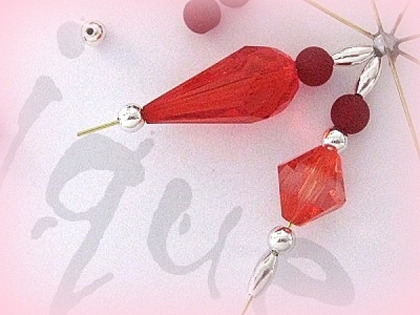 Bastelpackung Perlenstern E3 rot