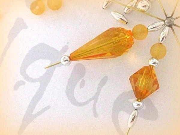 Bastelpackung Perlenstern E3 orange