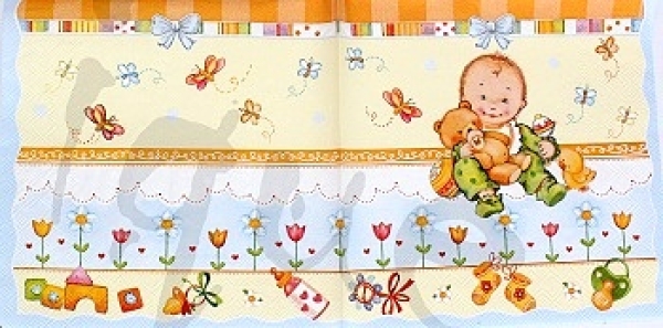 Serviette baby hellblau