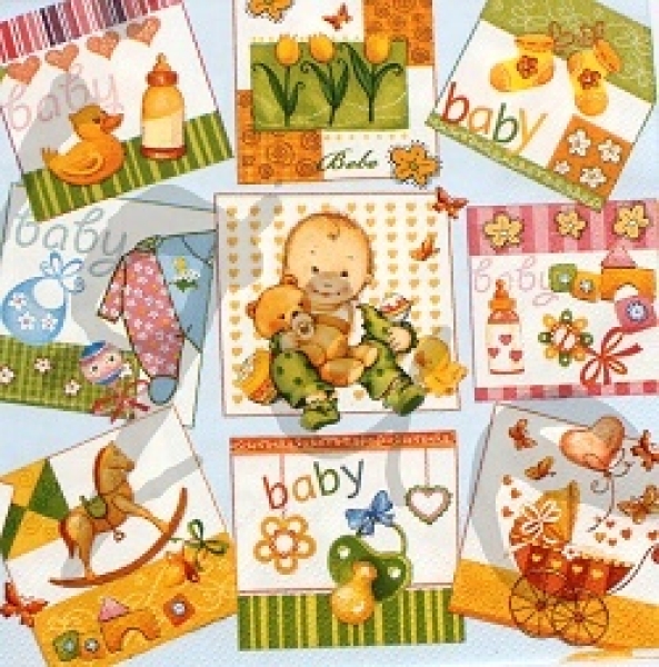 Serviette baby hellblau