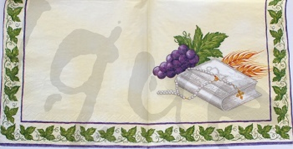 Serviette bibel gelb