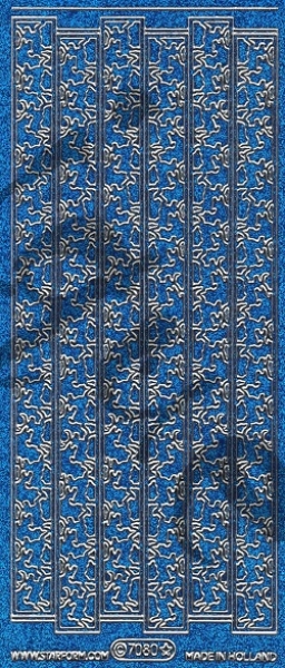 Sticker Linien Glitter (7080) blau