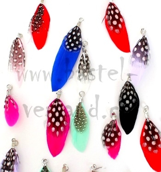 Feder gepunktet mit Öse