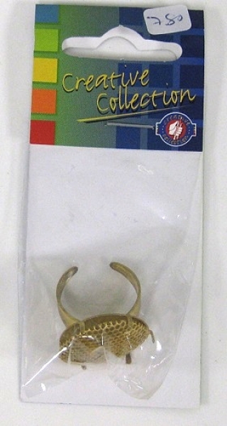 Fingerring mit Siebplatine antikgold