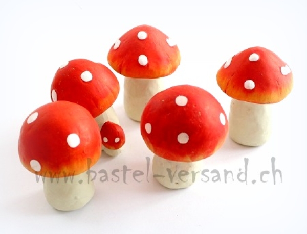 Keramik Fliegenpilz (5Stk.)