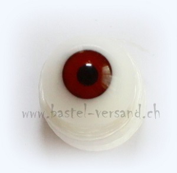 Kristallglas Puppenaugen 12mm braun
