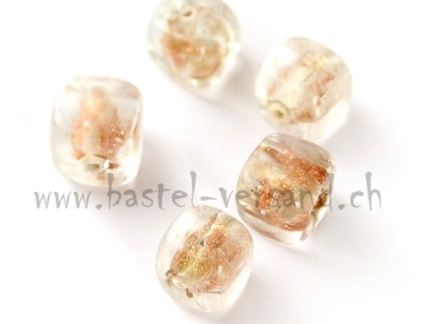 Würfel 10 x 10mm gold