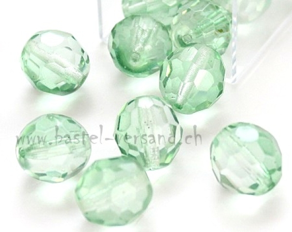Glasfacettenperle 12mm grün
