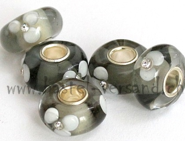 Glasperle 14mm Blümchen