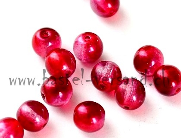 Glasperle 8mm rot (Stk.)