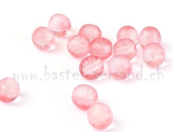 Glasperle 6mm rosa