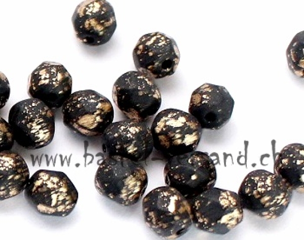 Glasperle 6mm schwarz