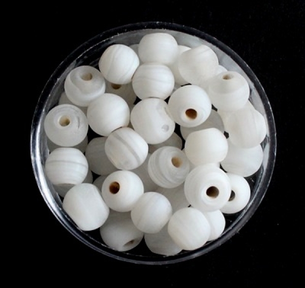 Glasperle 6mm weiss