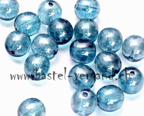 Glasperle 8mm aqua transparent