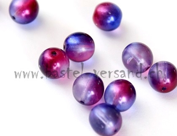 Glasperle 8mm blau/lila