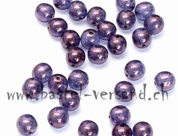 Glasperle 8mm rotviolett transparent