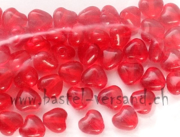 Glasherz rot 6mm