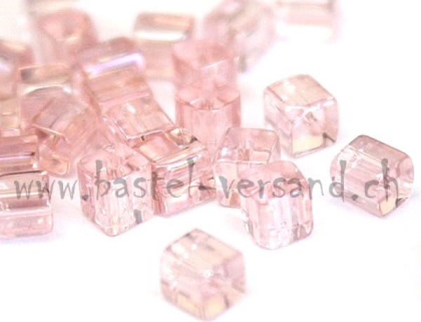 Glaswürfeli 4mm rosa