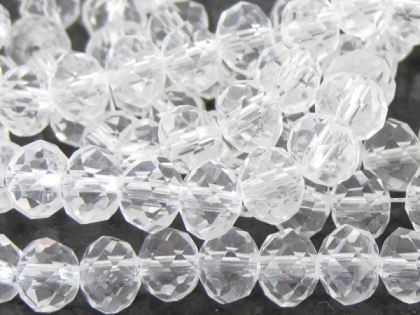 Glasfacetten Rondellen 8mm kristall