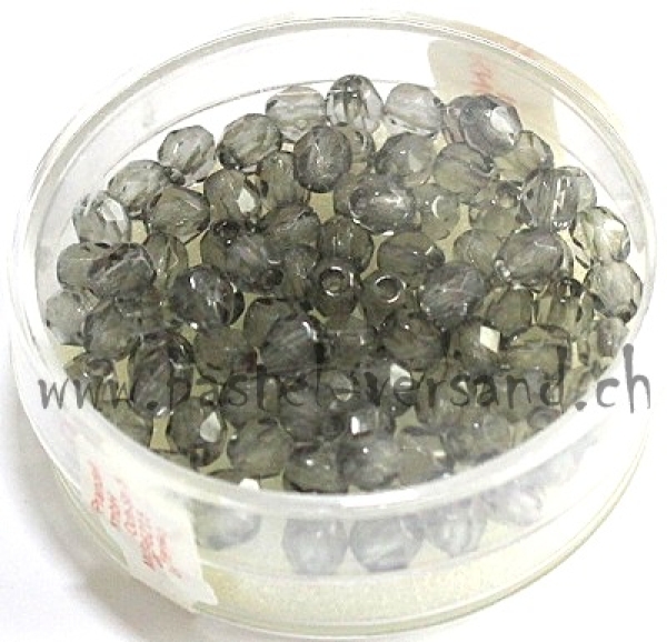 Glasschliffperle 4mm grau