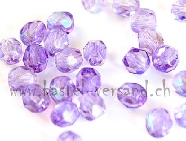 Glasfacettenperle 5mm lila
