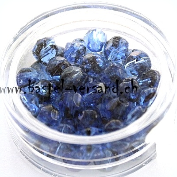 Glasfacettenperle 6mm lazalith