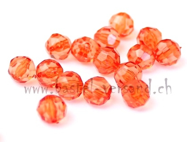 Schliffperle 6mm orange